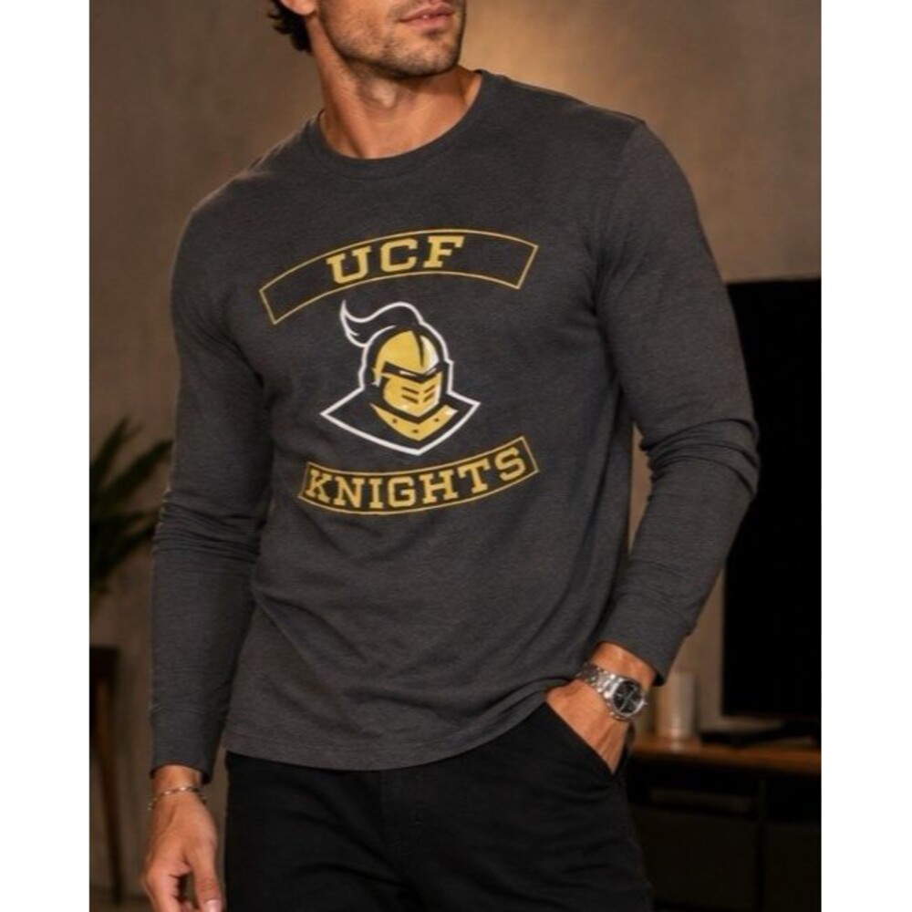 Vintage Men’s Black Long Sleeve UCF Knights Shirt Used Large